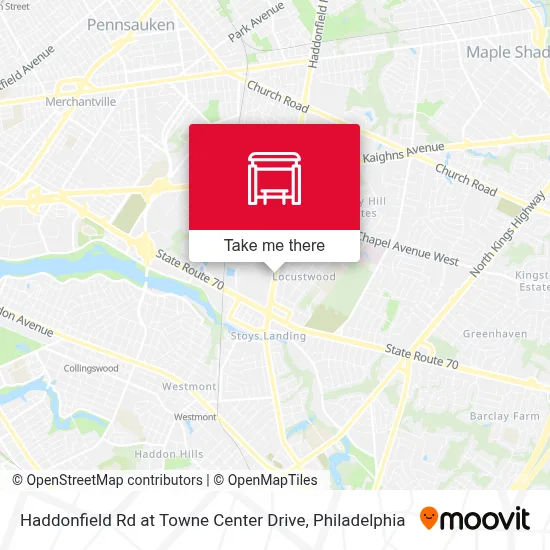 Haddonfield Rd at Towne Center Drive map