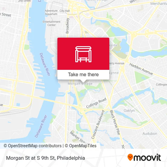 Morgan St at S 9th St map