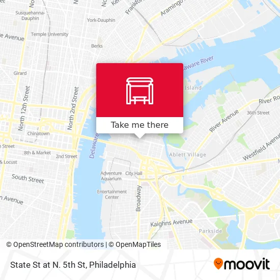 State St at N. 5th St map