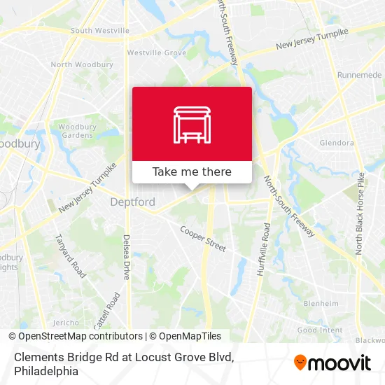 Clements Bridge Rd at Locust Grove Blvd map