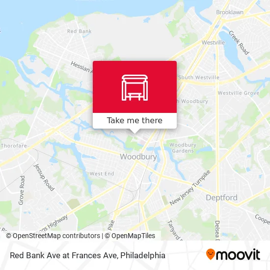 Red Bank Ave at Frances Ave map