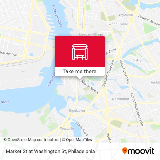 Market St at Washington St map