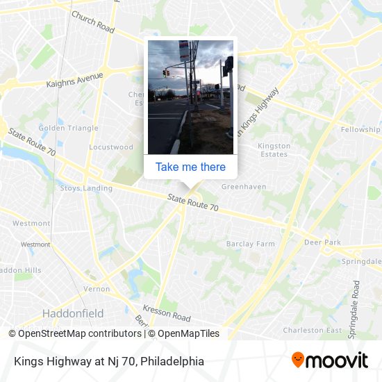 Kings Highway at Nj 70 map
