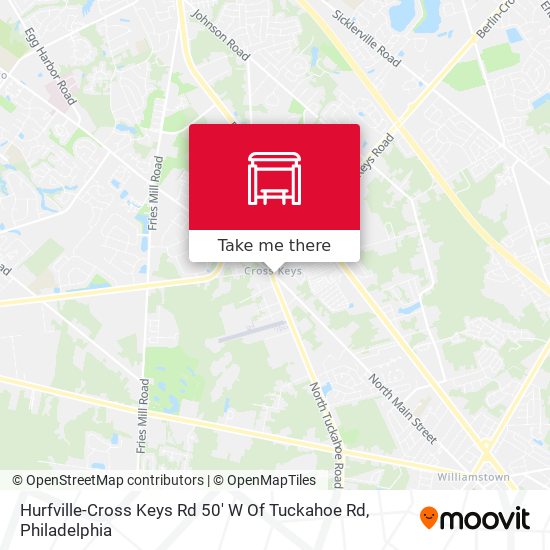 Hurfville-Cross Keys Rd 50' W Of Tuckahoe Rd map