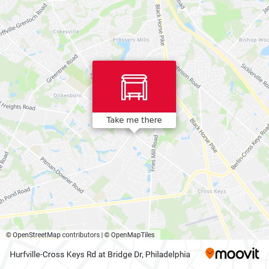 Hurfville-Cross Keys Rd at Bridge Dr map
