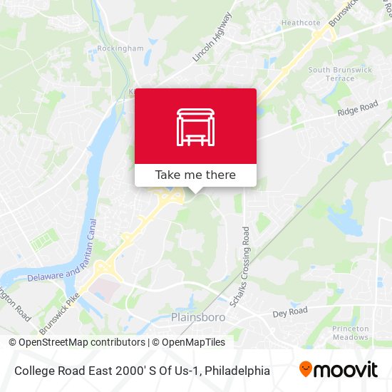 College Road East 2000' S Of Us-1 map