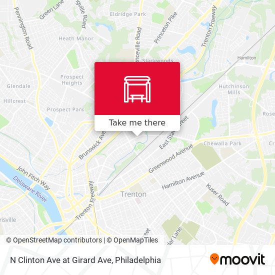 N Clinton Ave at Girard Ave map