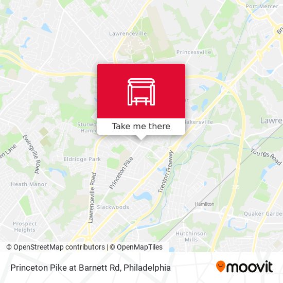 Princeton Pike at Barnett Rd map