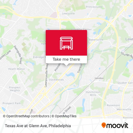Texas Ave at Glenn Ave map