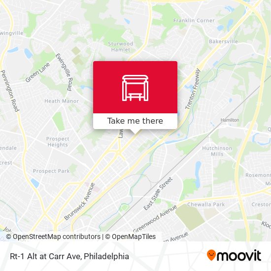 Rt-1 Alt at Carr Ave map