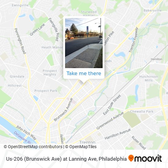 Us-206 (Brunswick Ave) at Lanning Ave map