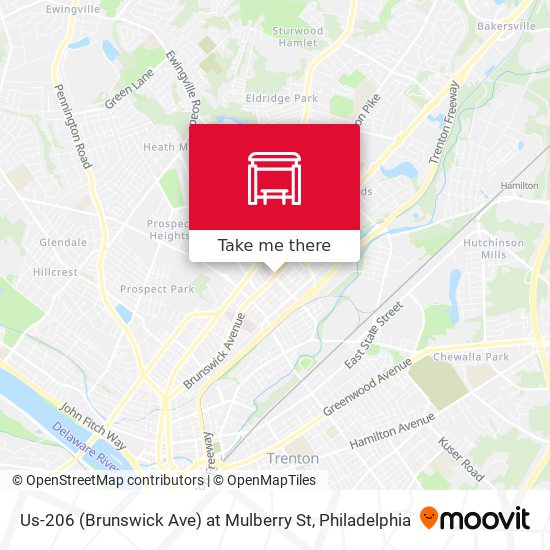 Us-206 (Brunswick Ave) at Mulberry St map