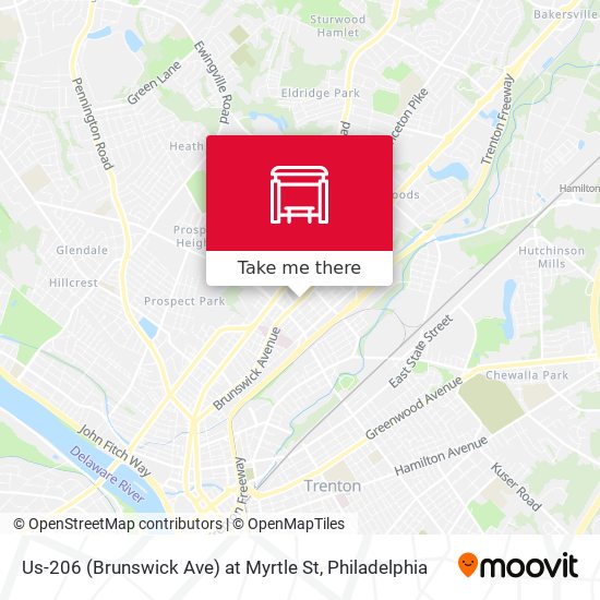 Mapa de Us-206 (Brunswick Ave) at Myrtle St