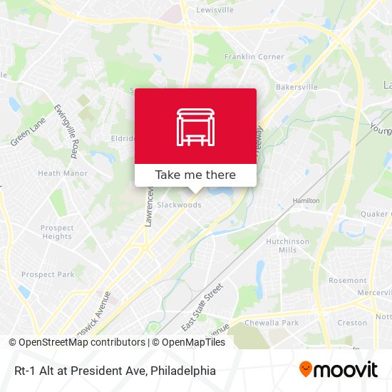 Rt-1 Alt at President Ave map