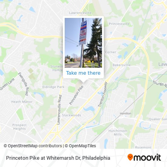 Princeton Pike at Whitemarsh Dr map