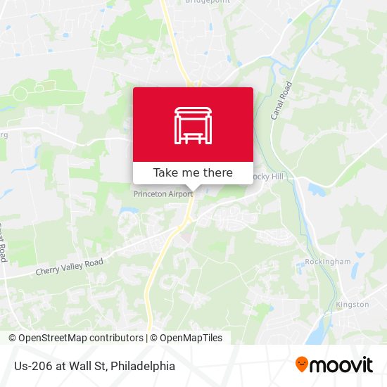 Us-206 at Wall St map