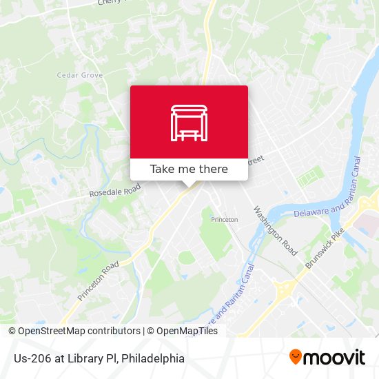 Us-206 at Library Pl map