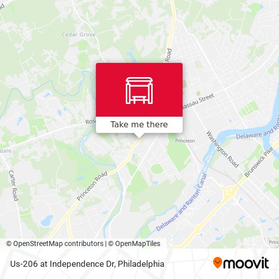 Us-206 at Independence Dr map
