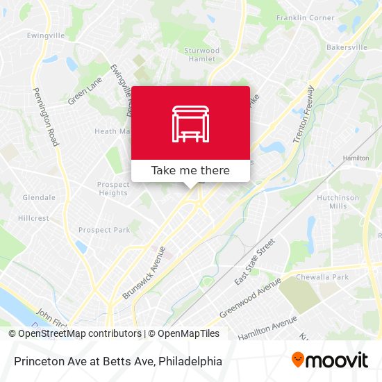 Princeton Ave at Betts Ave map