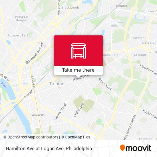 Hamilton Ave at Logan Ave map