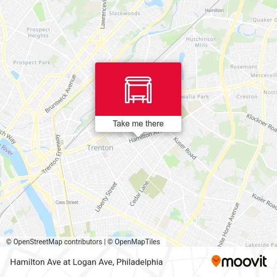 Hamilton Ave at Logan Ave map