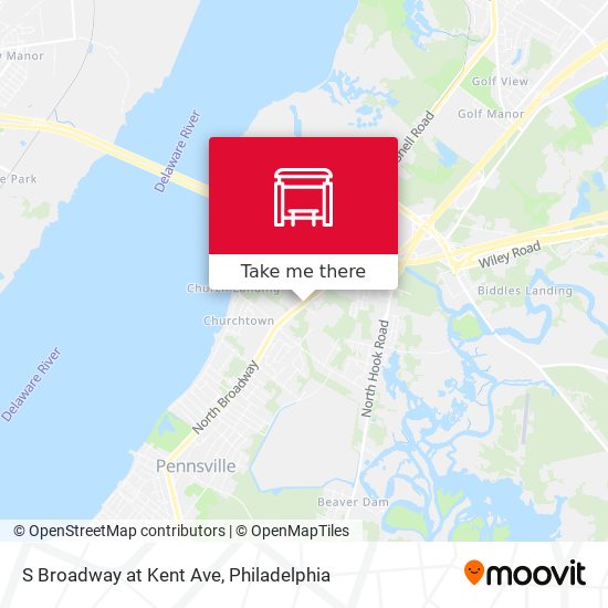 S Broadway at Kent Ave map