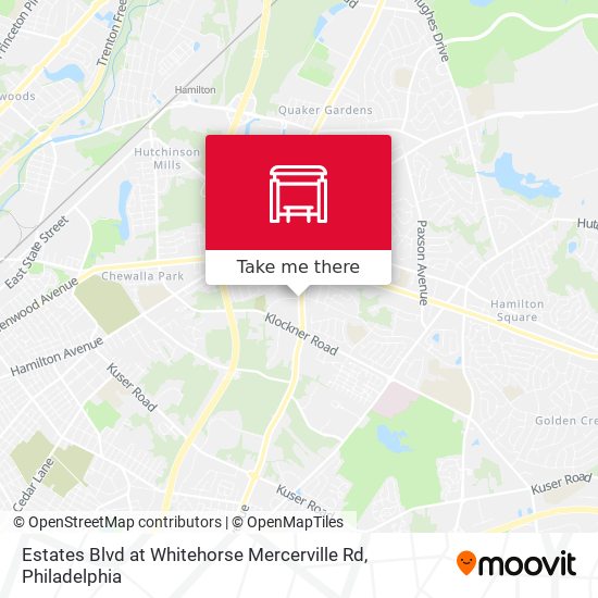 Estates Blvd at Whitehorse Mercerville Rd map