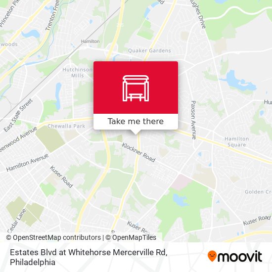 Mapa de Estates Blvd at Whitehorse Mercerville Rd