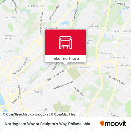 Mapa de Nottingham Way at Sculptor's Way