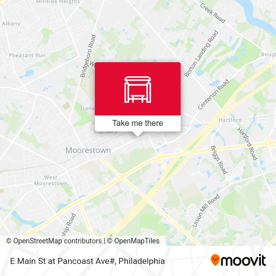 E Main St at Pancoast Ave# map