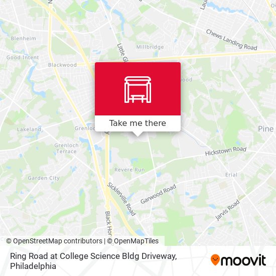 Ring Road at  College Science Bldg Driveway map