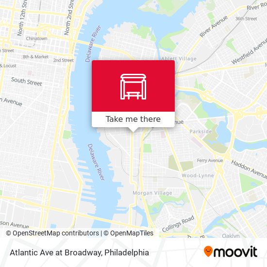 Atlantic Ave at Broadway map