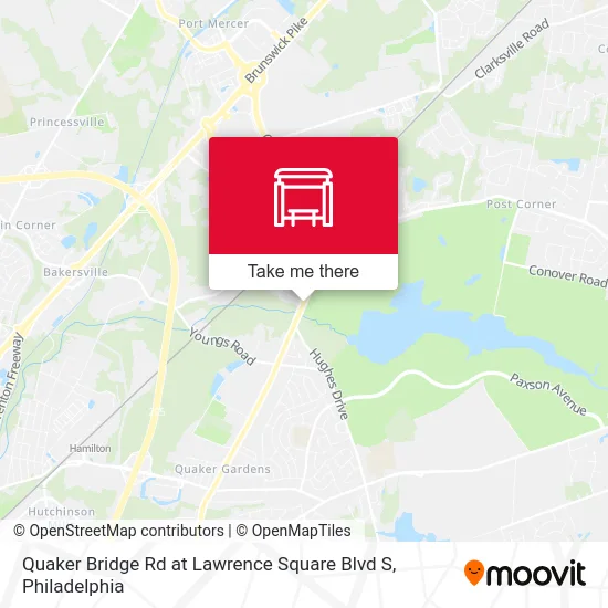 Quaker Bridge Rd at Lawrence Square Blvd S map
