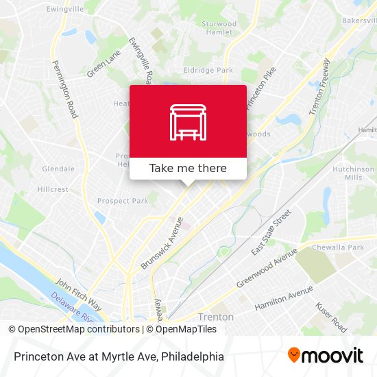 Princeton Ave at Myrtle Ave map