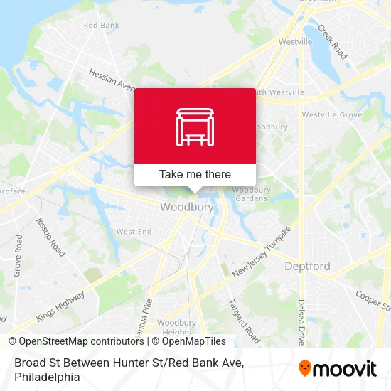 Broad St Between Hunter St / Red Bank Ave map