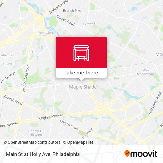 Main St at Holly Ave map