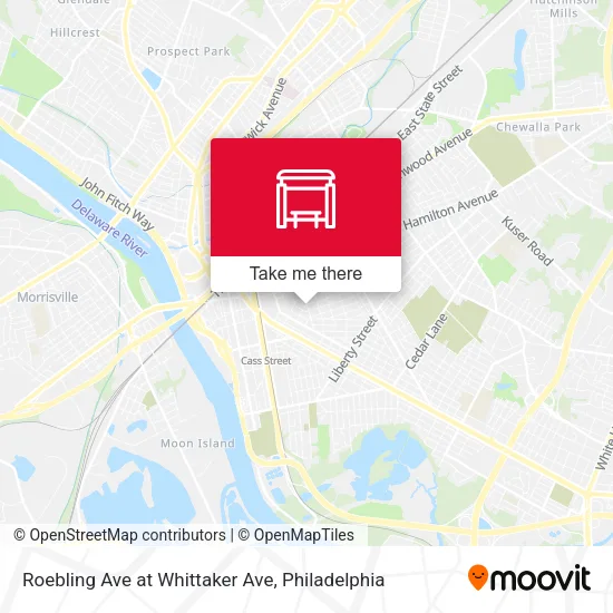 Roebling Ave at Whittaker Ave map