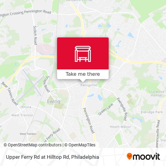 Upper Ferry Rd at Hilltop Rd map