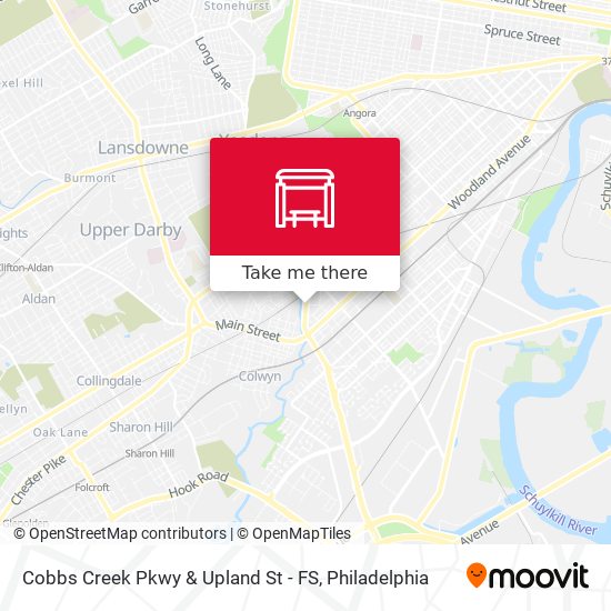 Cobbs Creek Pkwy & Upland St - FS map