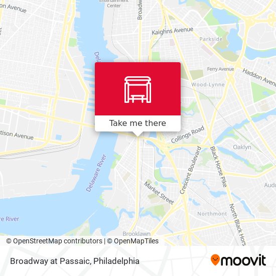 Broadway at Passaic map