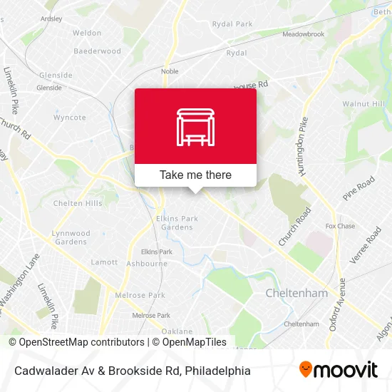 Cadwalader Av & Brookside Rd map