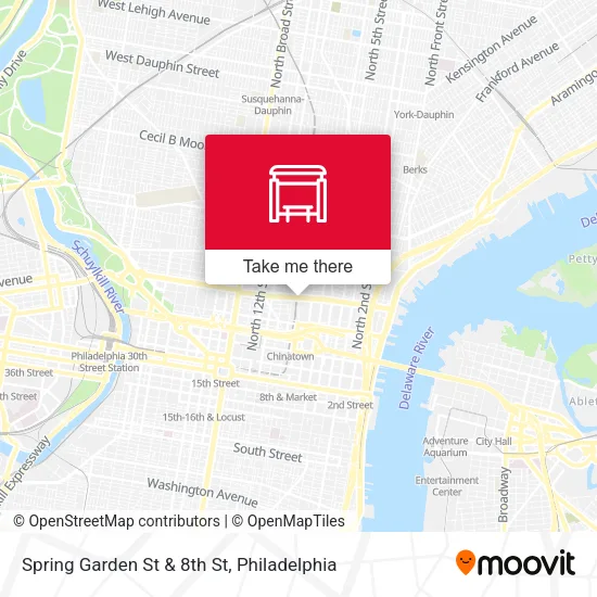 Mapa de Spring Garden St & 8th St