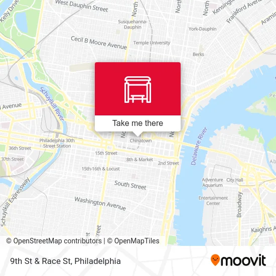 9th St & Race St map