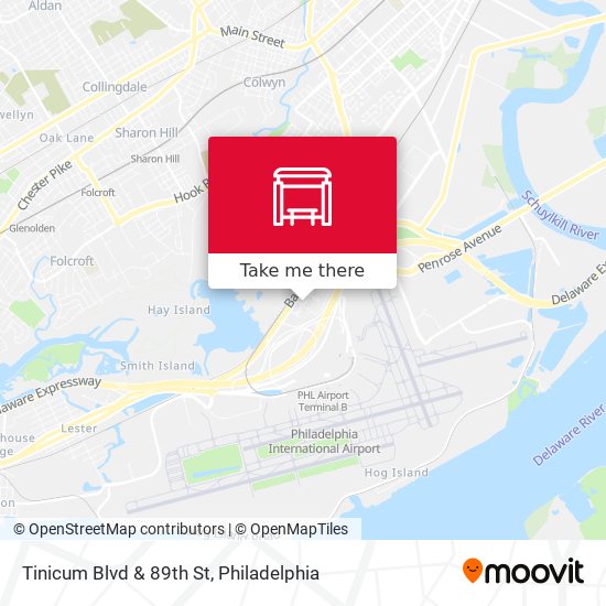 Tinicum Blvd & 89th St map