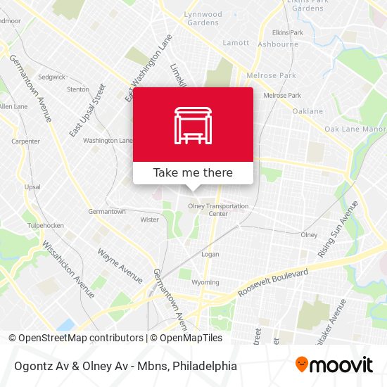 Ogontz Av & Olney Av - Mbns map