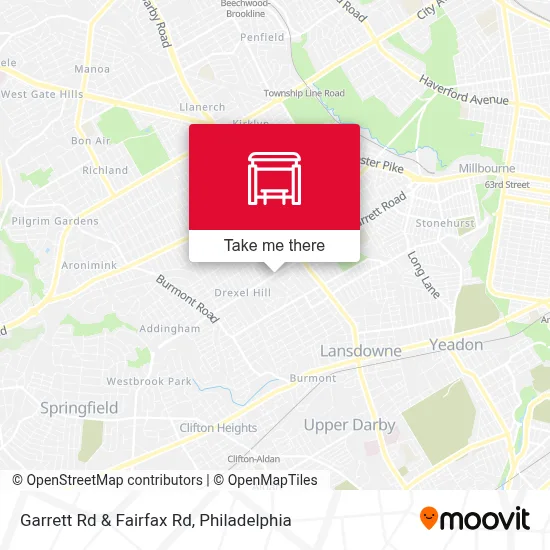 Garrett Rd & Fairfax Rd map