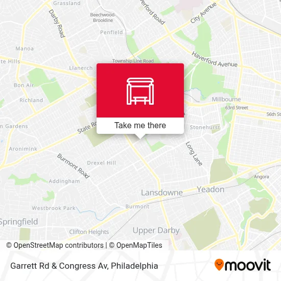 Garrett Rd & Congress Av map