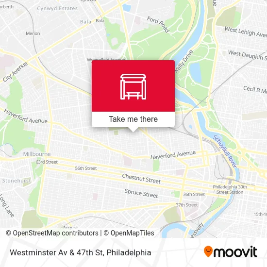 Westminster Av & 47th St map