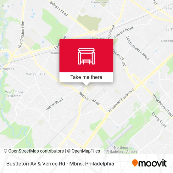 Bustleton Av & Verree Rd - Mbns map