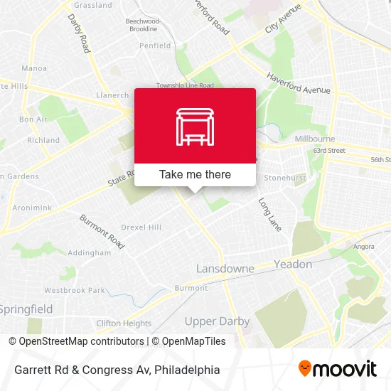 Garrett Rd & Congress Av map